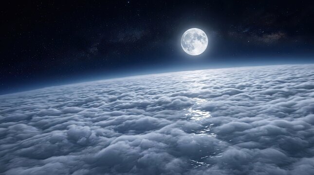 moon and clouds
