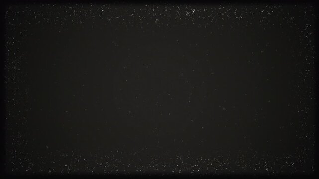 Dark Cinematic Film Overlay with Soft Frame Vignette, Analog Noise and 16mm Grain Texture