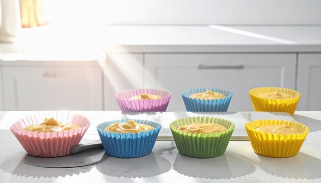 Cupcakes Freshly Baked and Ready for Frosting