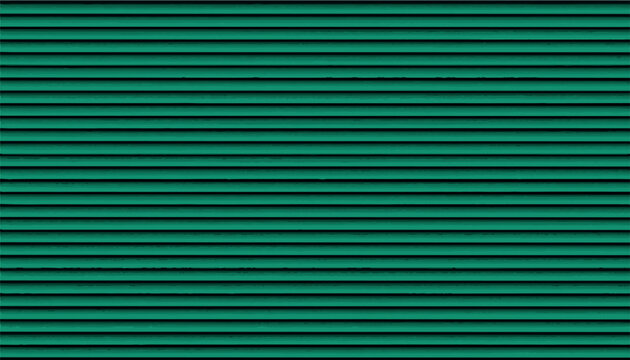 Vector of dark green horizontal siding texture. minimalist emerald louver pattern for modern exterior wall cladding, geometric banner, abstract stripe wallpaper, architectural backdrop, background.