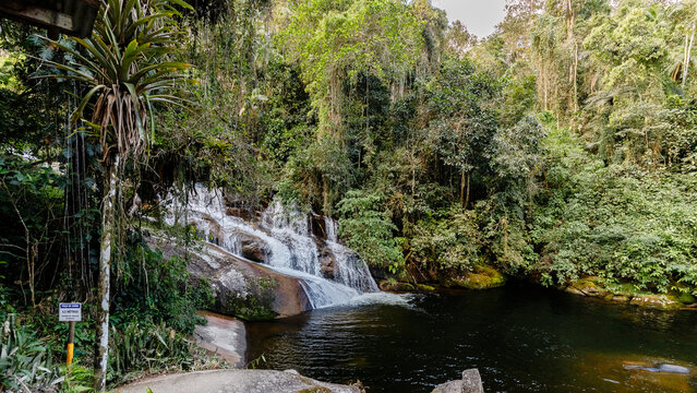 View of the Paraty waterfalls, Rio de Janeiro, Brazil