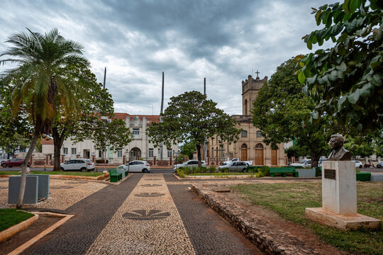 Colegio Nossa Senhora do Carmo Church and Civic Building with Bust Sculpture Miranda Brazil