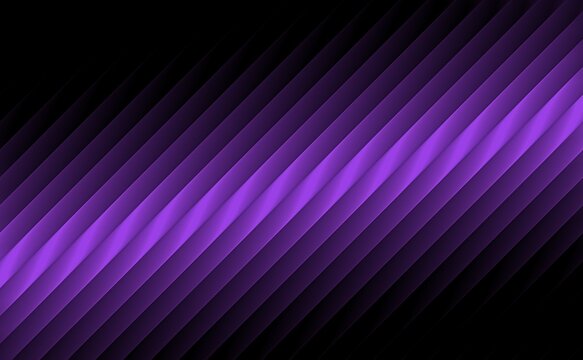 Abstract fractal glass ribbed texture with glowing light streaks. Vibrant purple and violet digital art background for modern design projects.