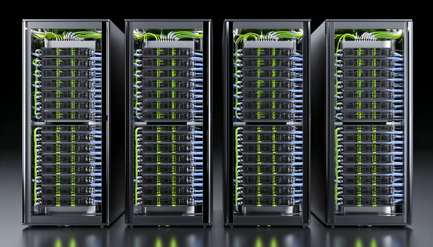 server racks with a liquid cooled supercomputer system with tube
