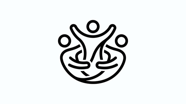 Modern synergy logo template representing collaboration, trust, and leadership