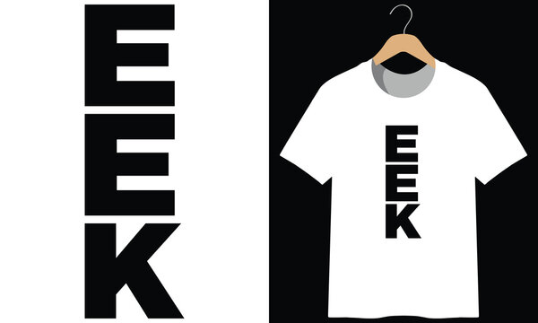 Eek vertical minimalist bold typography design for halloween apparel