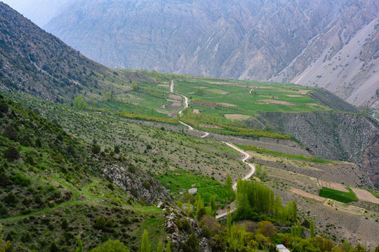 Views of the Shakti-Mardan enclave in the Pamir-Alai Mountains, which is part of Uzbekistan, surrounded by Kyrgyzstan.