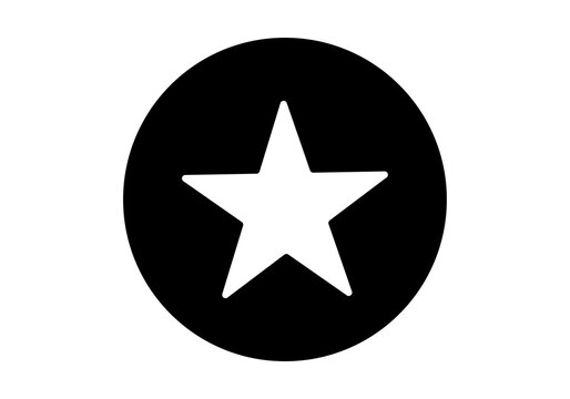 Black star icon minimalist favourite bookmark button symbol png file transparent background