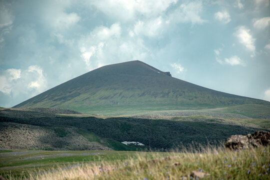 mountain landscape with blue sky