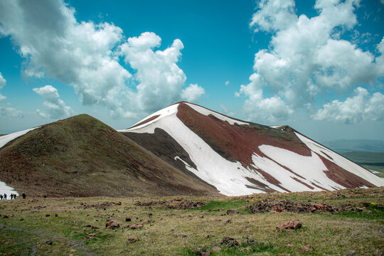 mountain landscape with clouds