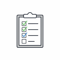 Fototapeta premium Checklist with checkboxes and ticks