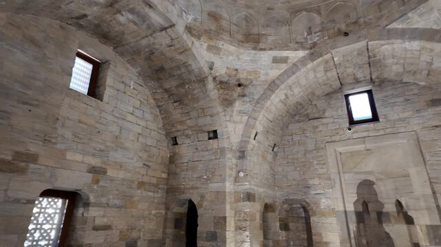 The Palace of the Shirvanshahs in Baku, the capital of Azerbaijan, was built in the 12th century. The palace complex includes a mosque, mausoleums and a bathhouse.