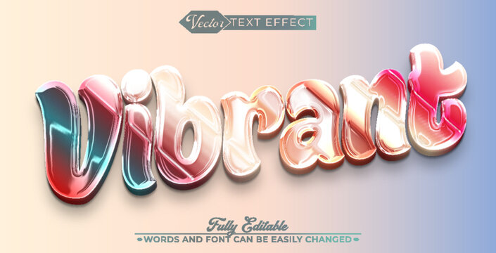 Vibrant Colorful Energy Typography Vector Fully Editable Smart Object Text Effect