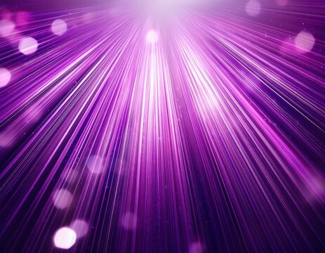 abstract background with light rays and glittering particles fiber optics background with lots of light spots and bokeh purple sparkling backdrop with copy space