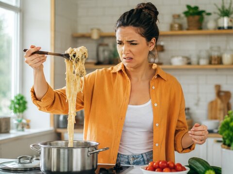 Glued-together pasta becoming a kitchen dinner fail