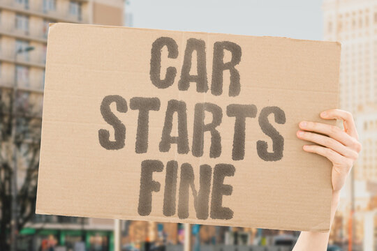 "Car Starts Fine" Vehicle operates normally again. CAR. STARTS. FINE. OPERATES. ENGINE.