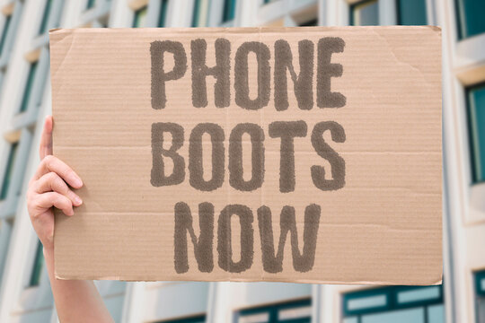 "Phone Boots Now" Device powers on successfully. PHONE. BOOTS. SUCCESS. POWER. RESTART.