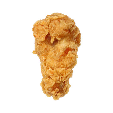 one tasty chicken wing isolated on white.