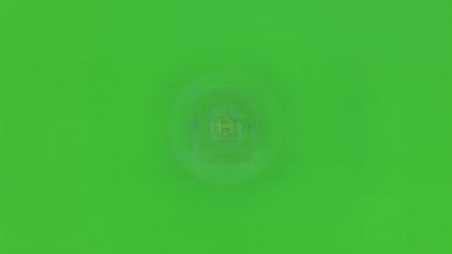 Animated zip file icon floating on a green screen background