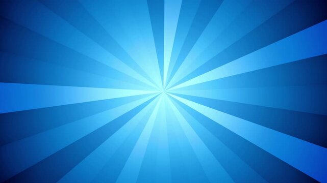 Repeating revolving sunburst retro sun rays animation with random changes. Rotating vintage style product background in blue colour for ads. 