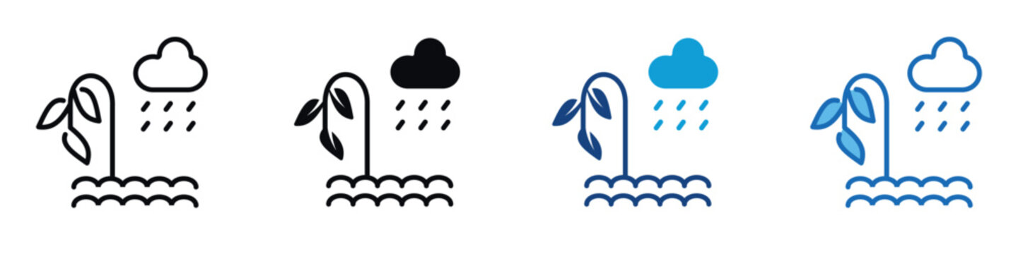 Crop Damage Icon Set Multiple Style Of