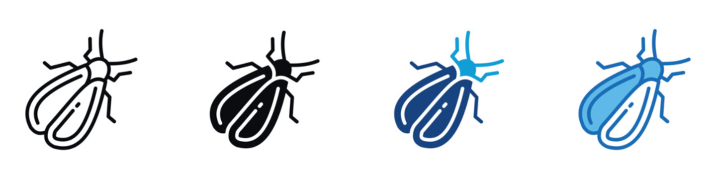 Whitefly Attack Icon Set Multiple Style Of
