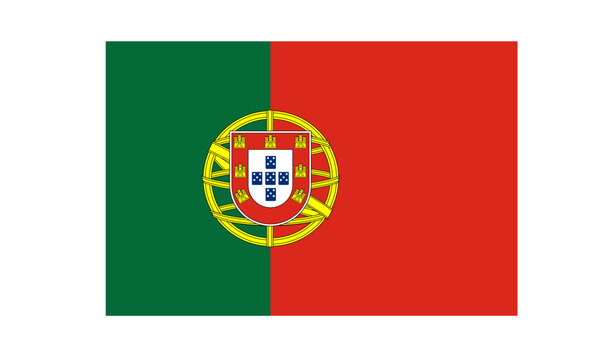 Flag of Portugal. Portugal national flag vector illustration.