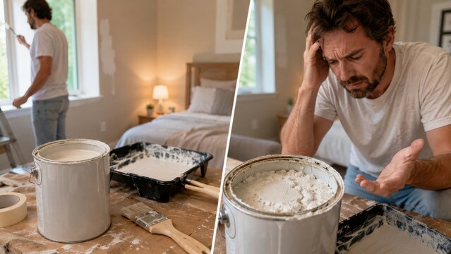 Unsealed wall paint and a ruined DIY project