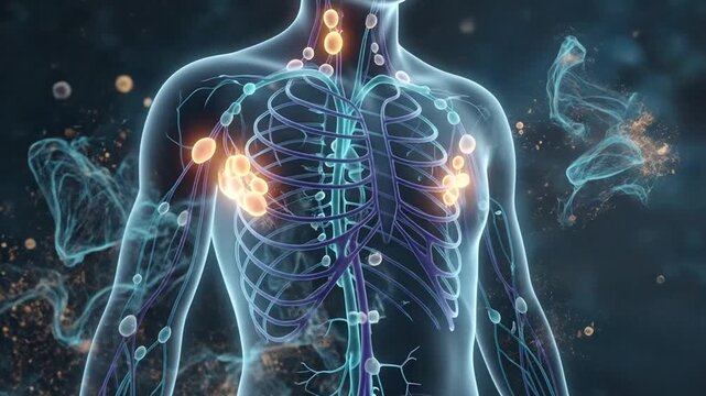 Visual representation of human nervous system activation highlighting neural pathways and brain engagement in a futuristic