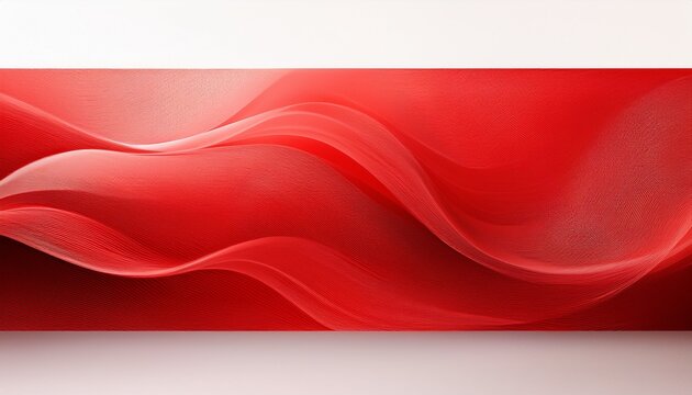 vibrant red horizontal banner with subtle gradient and soft light isolated on white background