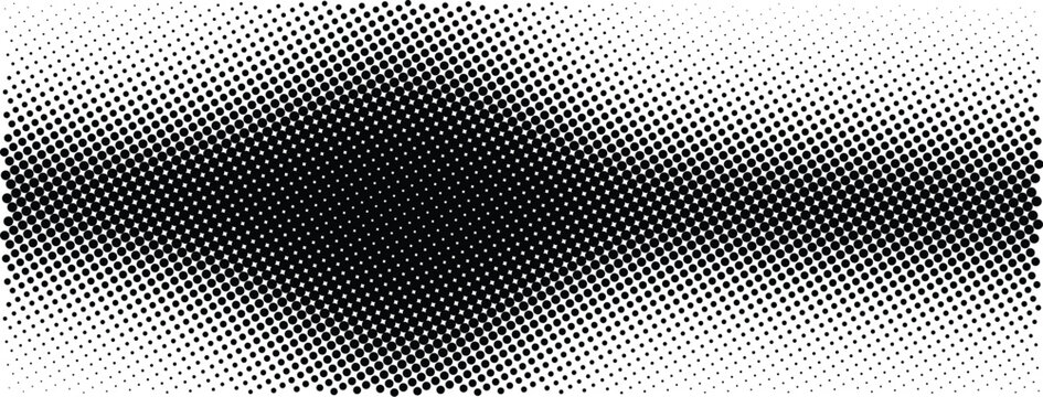 Halftone dot gradient pattern with varying density