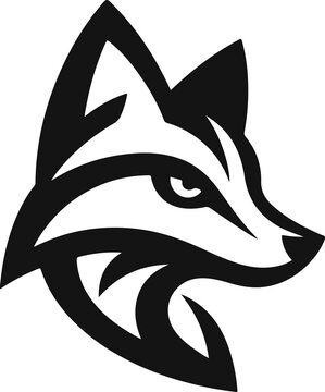 Fox silhouette vector icon minimalist wildlife animal esports mascot logo