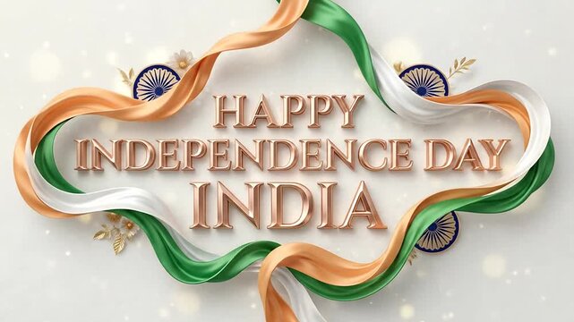 Vibrant Indian Independence Day celebration visuals with festive tricolor decorations and patriotic themes
