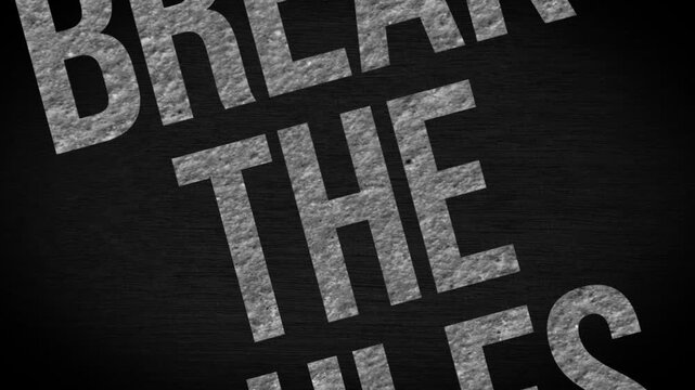 Break The Rules Typography Shatter Breaking Burst Blast Effect 