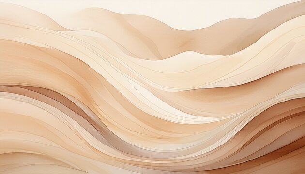 earthy watercolor gradient with soft sand to pale cream tones creating calming and natural abstract texture flowing layers evoke serene and organic aesthetic