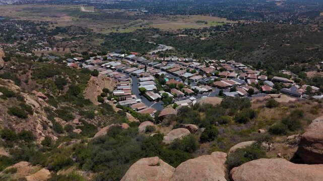 Aerial View of Mobile Home Community Near Sage Ranch Park, Simi Hills