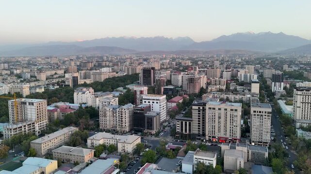 Bishkek, Kyrgyzstan October,17,2025: kyrgyzstan city view