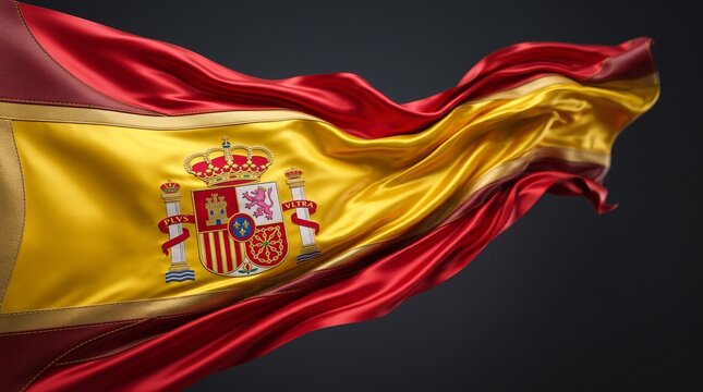 flag of spain waving in world cup