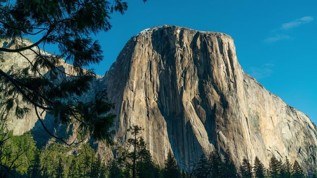 El Capitan Granite Cliffs in Yosemite National Park