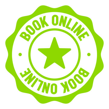book online seal badge. book online label sticker. Vector sign