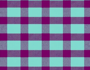 Purple and mint green gingham checkered pattern fabric texture background