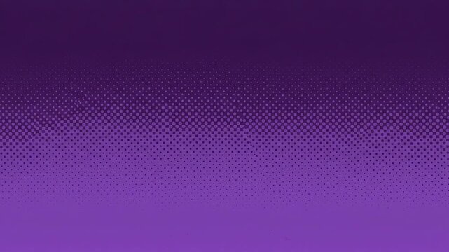 A vibrant purple background featuring a subtle halftone dot pattern gradient