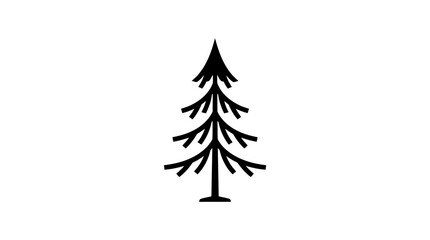 Obraz premium Stylized evergreen tree silhouette