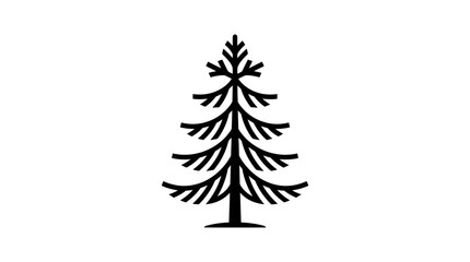 Obraz premium Stylized evergreen tree icon