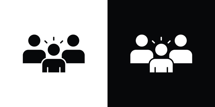Leadership icon outline clipart set. EPS10