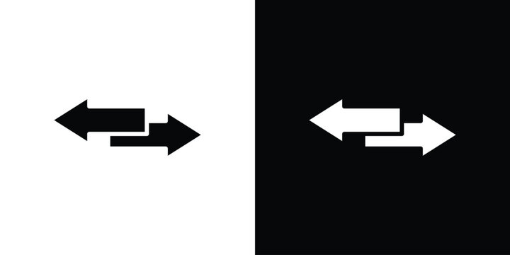 Transfer arrows icon outline clipart set. EPS10
