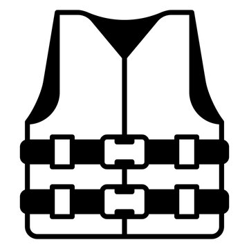 life jacket icon with solid style