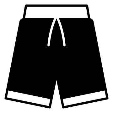 shorts icon with solid style