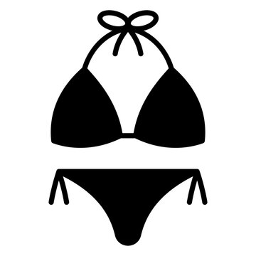 bikini icon with solid style