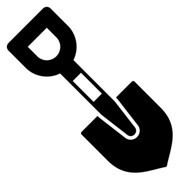 shovel icon with solid style